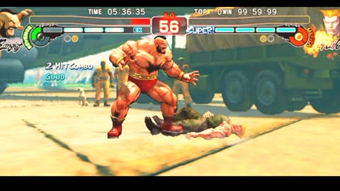 Zangief vs Guile street fighter