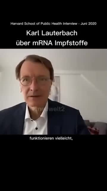 Lauterbach gibt zu das mRNA nie getestet wurde und er hofft das es funktioniert