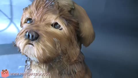 Sculpted Dog Groom's Cake