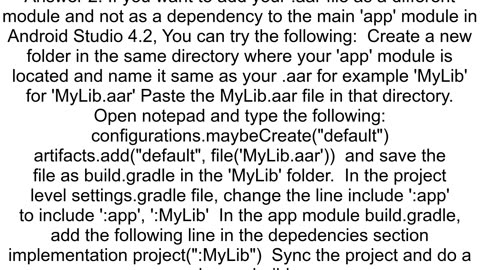 How to import AAR module on Android Studio 42