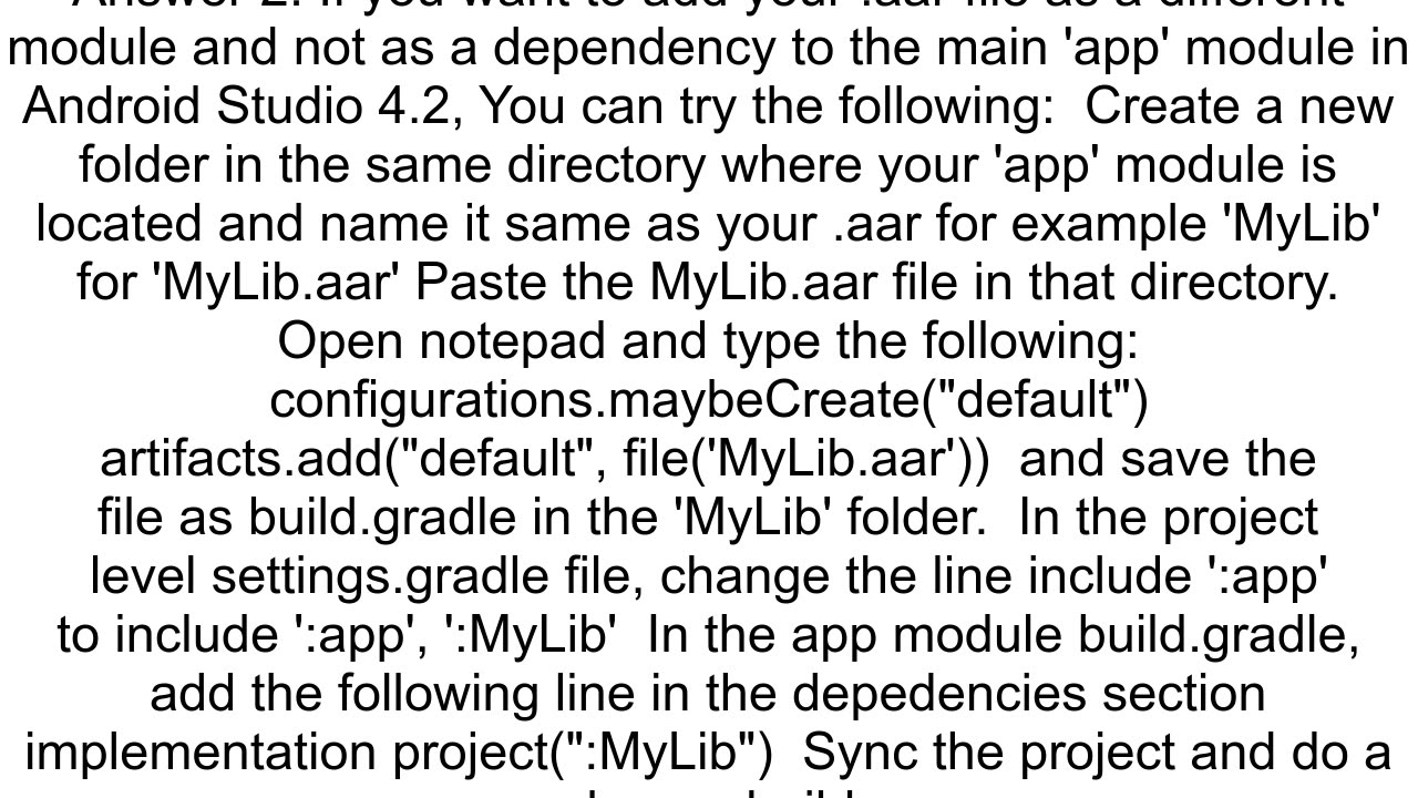 How to import AAR module on Android Studio 42
