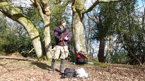 Breaking down the Trekology Yizo go camping chair. ironage fort. New forest. Vlog
