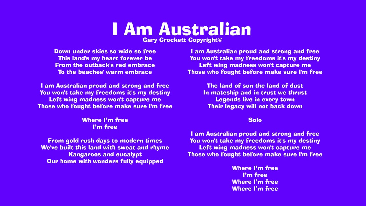 I Am Australian Song