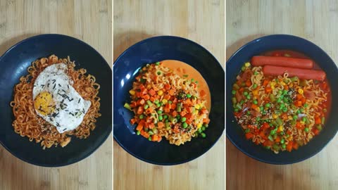 Making oily spicy noodles 3 ways