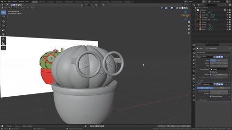 Master teaches you to make 3D cute cactus VIII