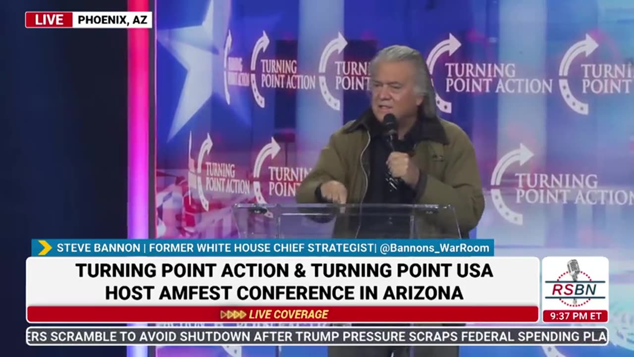 RSBN - FULL SPEECH Steve Bannon Speaks at TPUSAs America Fest Conference Day One - 121924