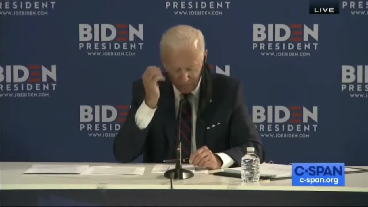 Joe Biden Needing Notes for Simple Questions