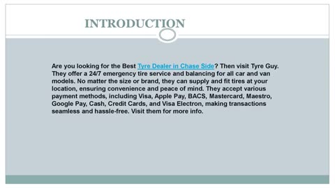 Looking for the best Tyre Dealer in Chase Side