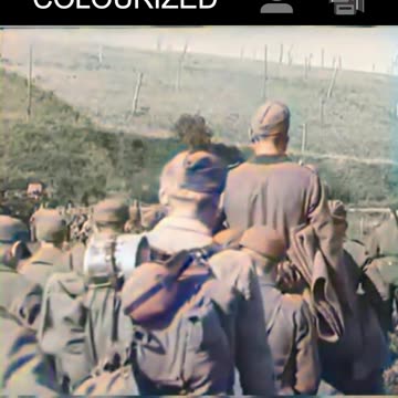 Tallest German Soldier Jakob Nacken Captured by Canadian Forces - 1944 COLOURIZED