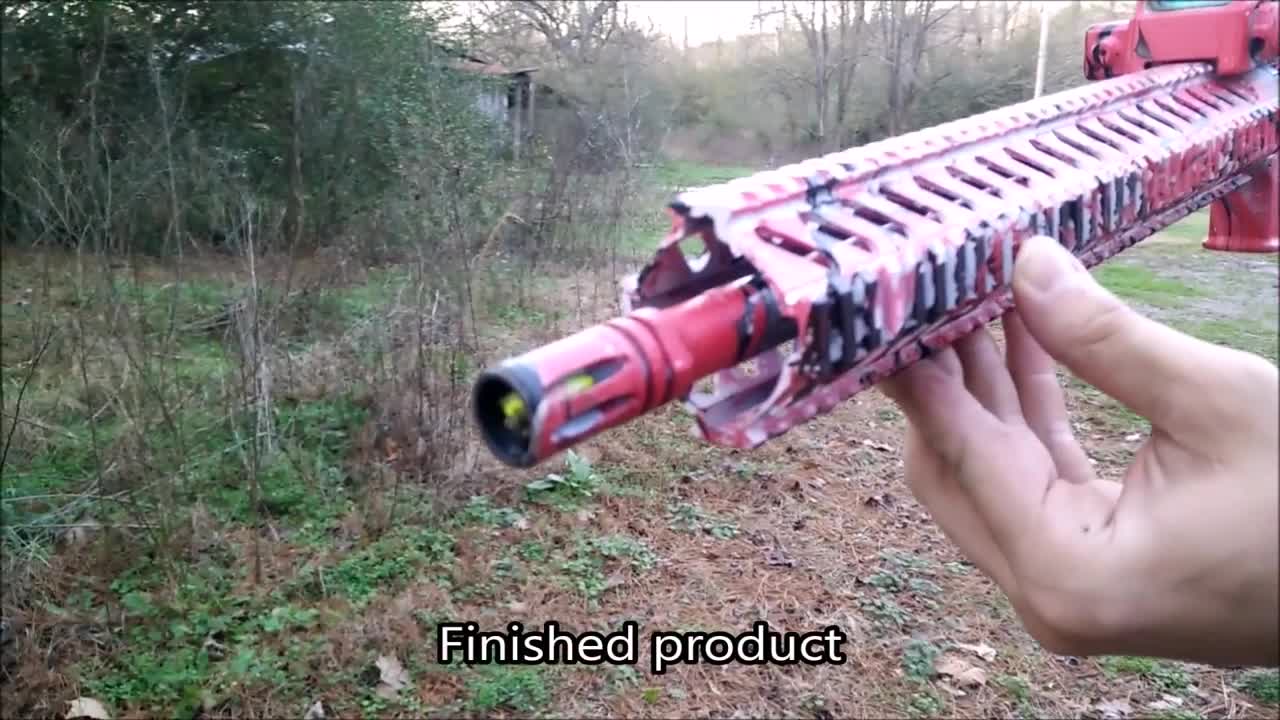 Hydrodipping Paint Swirl AR-15 (old vid)