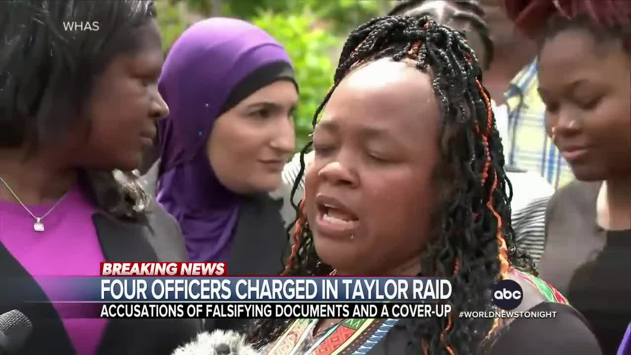 4 officers charged in raid that resulted in the death of Breonna Taylor