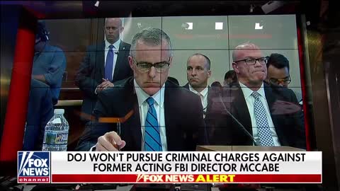 News that Justice Dept will not pursue case against McCabe