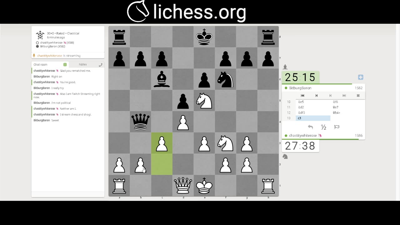 5-21-2024: Chastity’s Chess Challenge on lichess.org