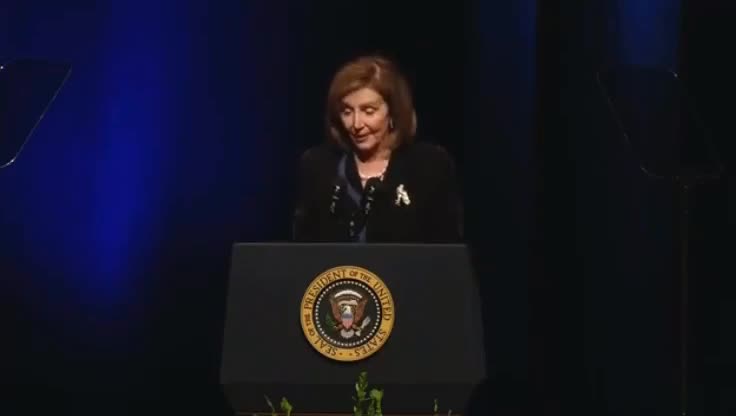 NANCY MISSES STEPS LIKE BIDEN DID.