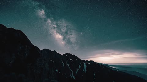 Starry Sky Mountains Milky Way