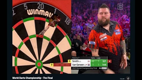 Michael Smith 9 Darter v MVG 2023 World Championship