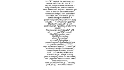 Java sending HTTP parameters via POST method easily