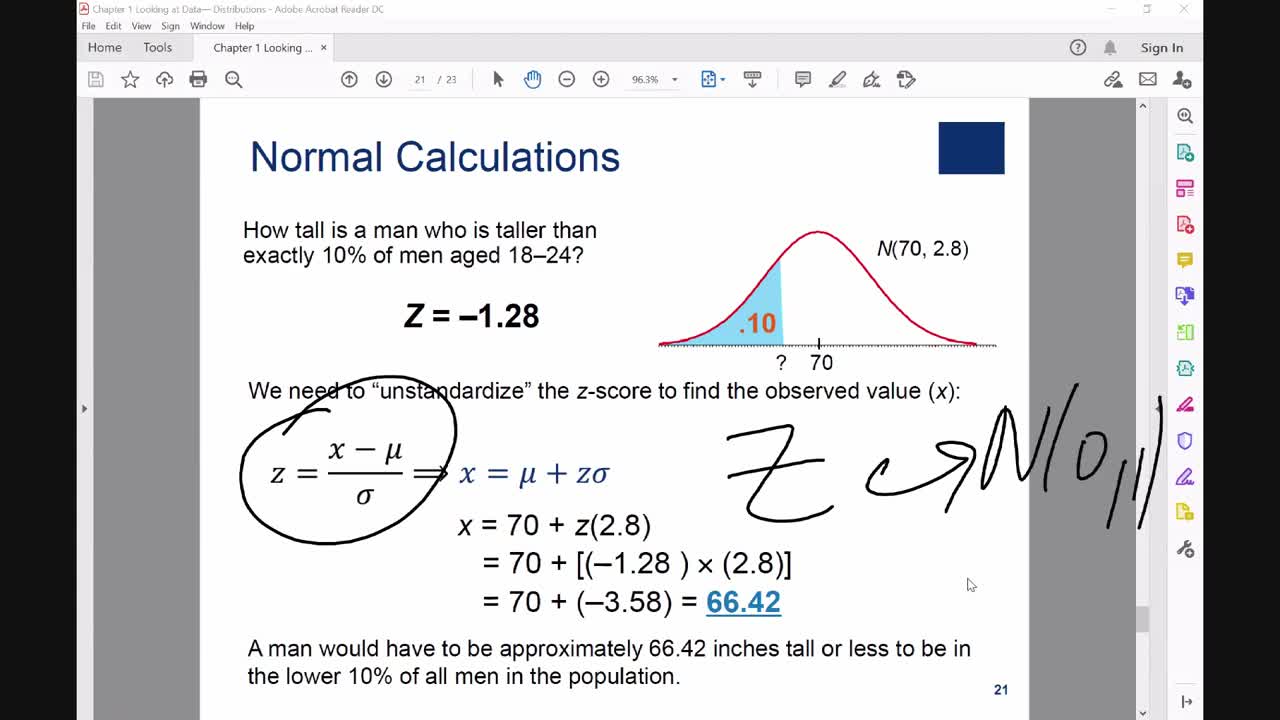 Describing Distributions with Numbers