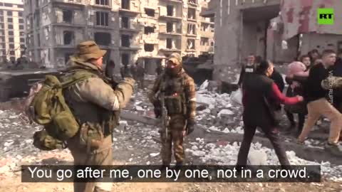 Russian Propaganda? - Ukrainian Civilians safely escorted out of Mariupol