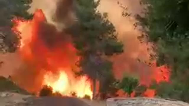 Large Fire In Jerusalem today.