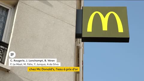 L'eau du robinet filtrée chez McDo