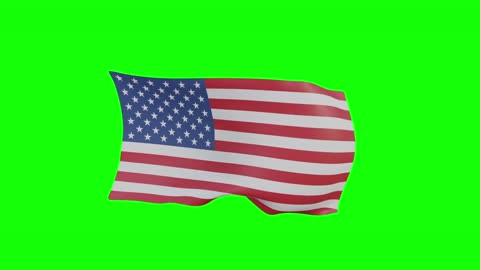 American National Flag 🇺🇸 - Green Screen