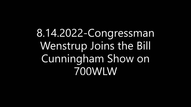 Wenstrup Joins the Bill Cunningham Show to Discuss the FBI and other Recent Developments