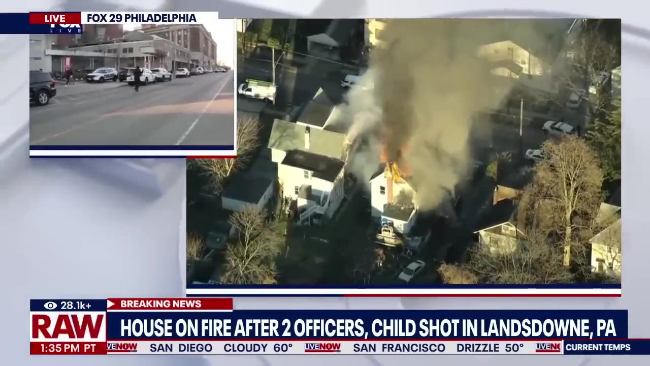 Lansdowne, PA shooting: 2 officers shot, house on fire as SWAT surrounds l World News Nest