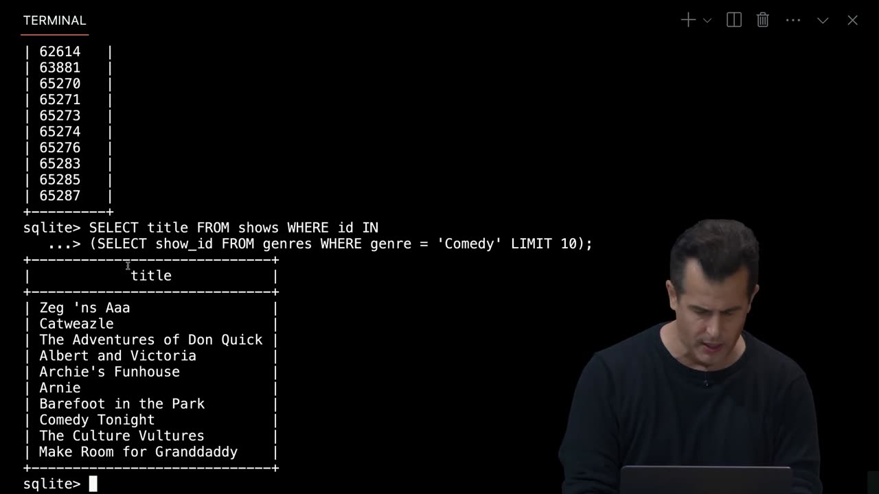 CS50x 2024 - Lecture 7 - SQL