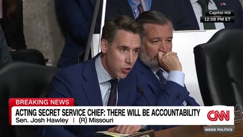 -Hawley has tense exchange with Secret Service official-