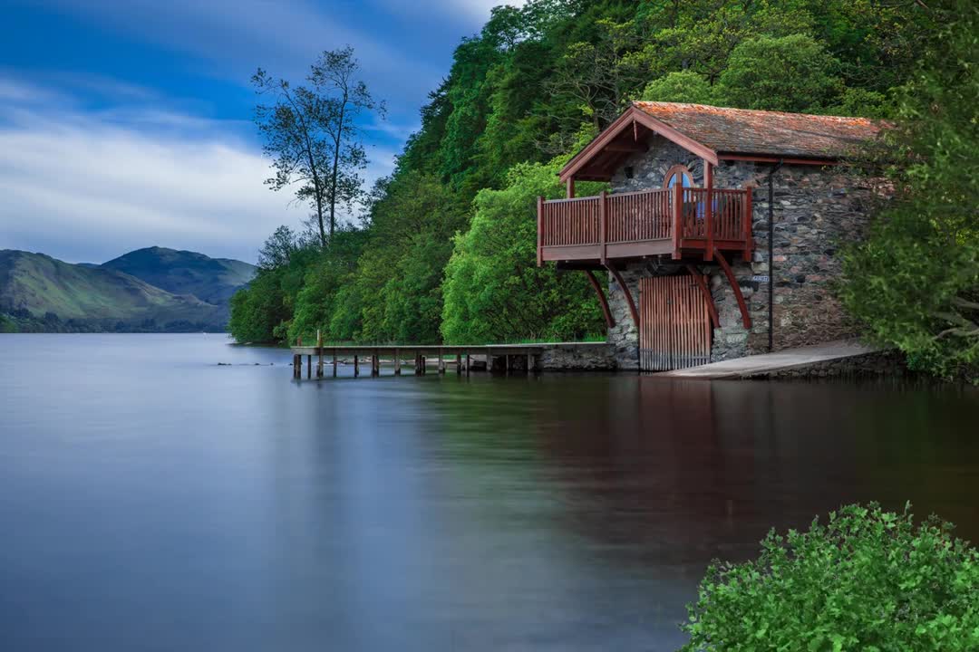 Relax Library: Video 52.Boat House - Birds in the forest with slow running river