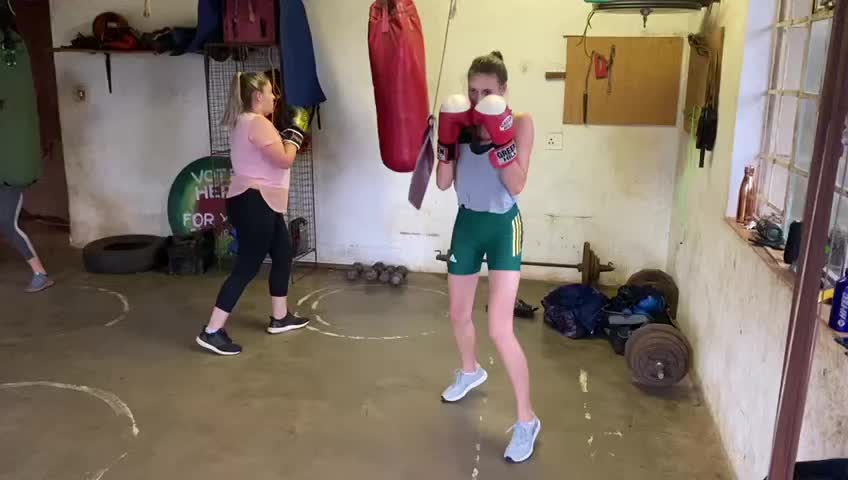 Ladies boxing training