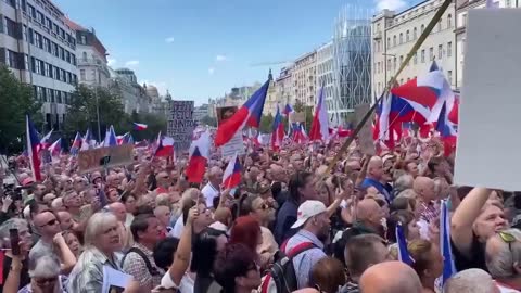 CZECH: LARGE DEMONSTRATION AGAINST THEIR GOVERNMENT...