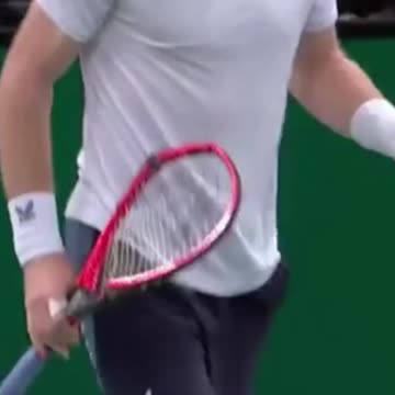 Andy Murray smashes racket after defeat against Alex de Minaur