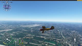 Carenado Waco YMF-5 over Suvarnabhumi International Airport Bangkok