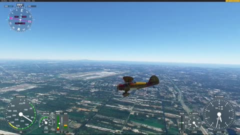 Carenado Waco YMF-5 over Suvarnabhumi International Airport Bangkok