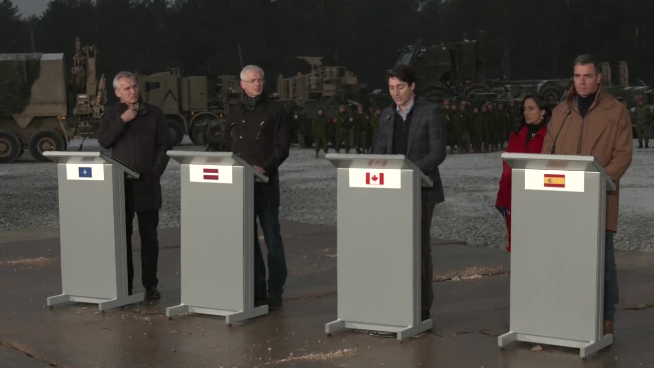 Prime Minister Trudeau delivers remarks in Riga, Latvia