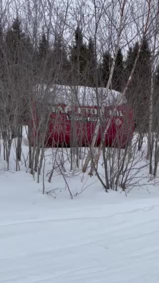 Old fuel tank out here. Lots of snow too