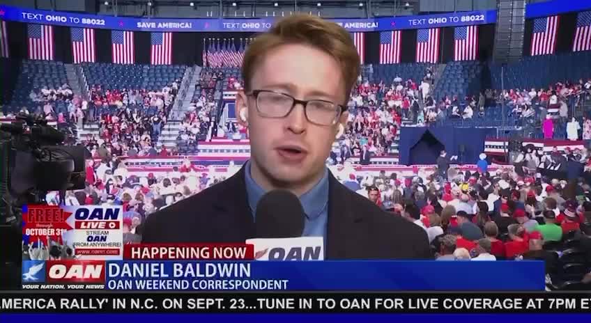 OAN’s Daniel Baldwin provides a LIVE report from Youngstown, Ohio ahead of tonight’s #TrumpRally.