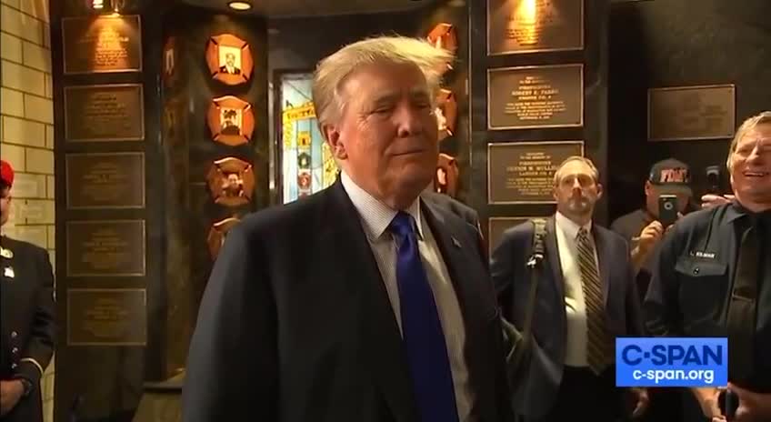 Trump at the firehouse after 2020 election - rigged!