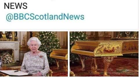 The Queen's gold piano...
