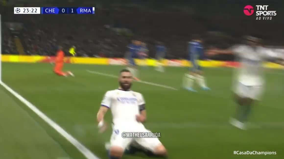 Chelsea 0x2 Real Madrid - Gol de Benzema - Champions League