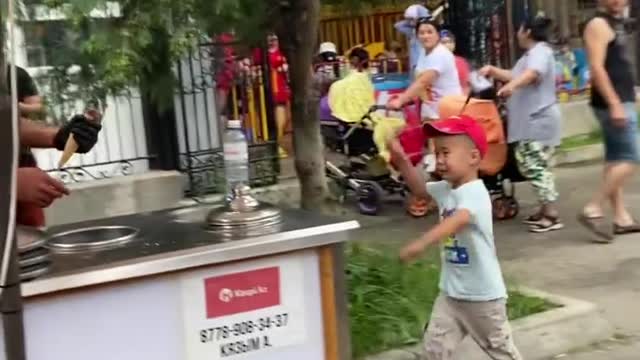 A boy angry then what is he doing