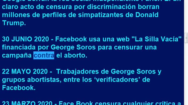 Larga lista de delitos cometidos por Face Book