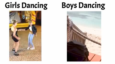 dancing girls vs boys