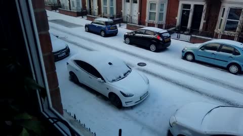 Use Tesla Phone App to Melt Snow