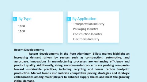 Pure Aluminum Billets Market: Insights and Forecast to 2033 | Market Strides