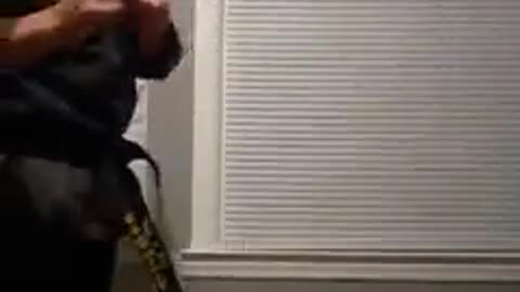 Spinning Heel Kick, Very Limited Space So Couldn't Perform Very Well