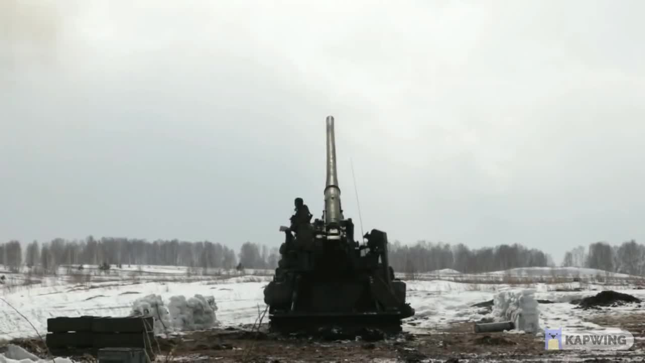 Monstrous Russian Artillery Action During Heavy Live Fire: 2S7 Pion, 2S5 Giatsint-S & 2S4 Tyulpan