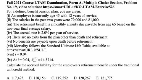 Exam LTAM exercise for April 16, 2022